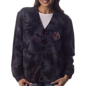 Wild Collective Women's Cincinnati Bengals Tie Dye Cardigan Size M NWT